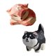 thumbnail image 1 of 2 estatuas de animales de madera lindas pintadas a mano, decoración, juguetes de animales pequeños Perro y Lowrie, 1 of 9