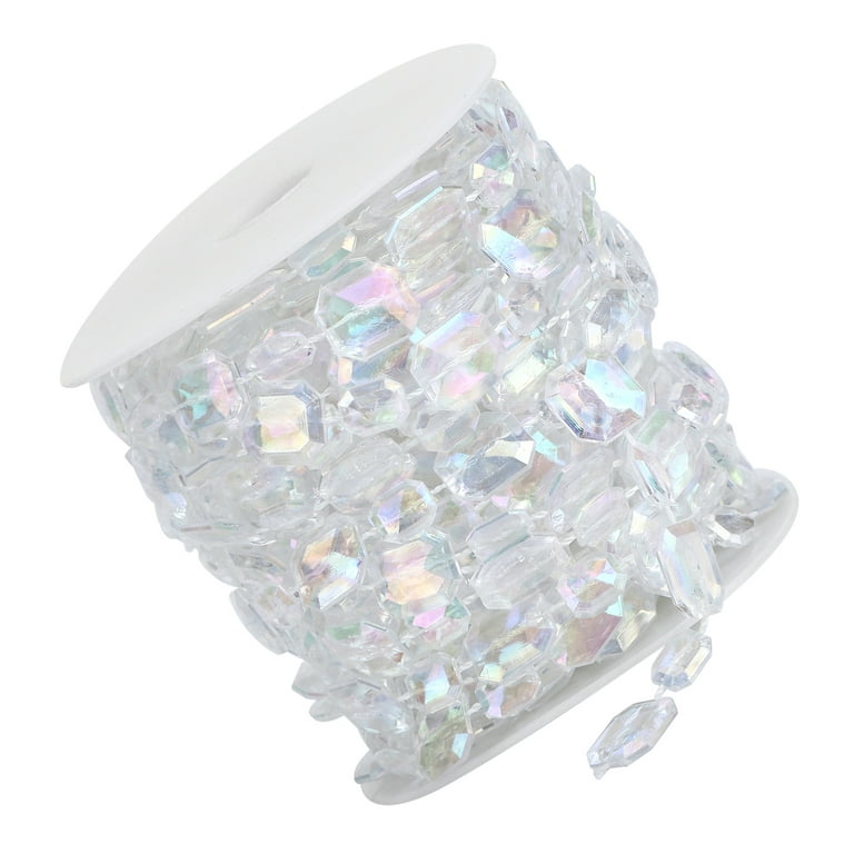 Acrylic Clear Crystal Beads Diamond Garland Strands Rhinestone by Roll for  DIY Doorway Beads String Curtain, Wedding, Birthday Party Decorations, Arts
