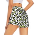 thumbnail image 3 of Goofa Soccer and Football Printed Women 2 in 1 Running Shorts,Quick Dry Athletic Workout Shorts,High Waisted Athletic Shorts with Liner Pockets-, 3 of 9