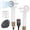 White, variant on Black Ionic High Speed 1627W High Power Hair Dryer with Diffuser, 110000 RPM Brushless Motor, 500M Negative Ions, Low Noise Lightweight Blow Dryer with Thermo-Control & Magnetic Nozzle