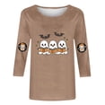 thumbnail image 5 of Warop Women's Halloween Fashion Printed 3/4 Sleeve Tops Casual Tunic Round Neck Blouse Loose Fit Pullover T Shirts, 5 of 5