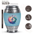 thumbnail image 2 of JAGASY Music Combo Urn for Families - Funeral Blue Urns for Human Ashes Male - 3 Inch Mini Cremation Urn for Female - 10 Inch Blue Large Urns for Tribute - (1 Large, 4 Tiny), 2 of 7