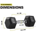 thumbnail image 2 of PRCTZ,10lb Rubber Encased Hex Dumbbell,Pair, 2 of 5