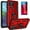 Red, variant on Motorola Moto G Stylus 5G Case,  With [Tempered Glass Screen Protector Included], STARSHOP Drop Protection Ring Kickstand Cover- Ink Blue