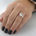 thumbnail image 2 of Pompeii 2Ct Pear Moissanite Solitaire Engagement Ring 14k White Yellow or Rose Gold, 2 of 2