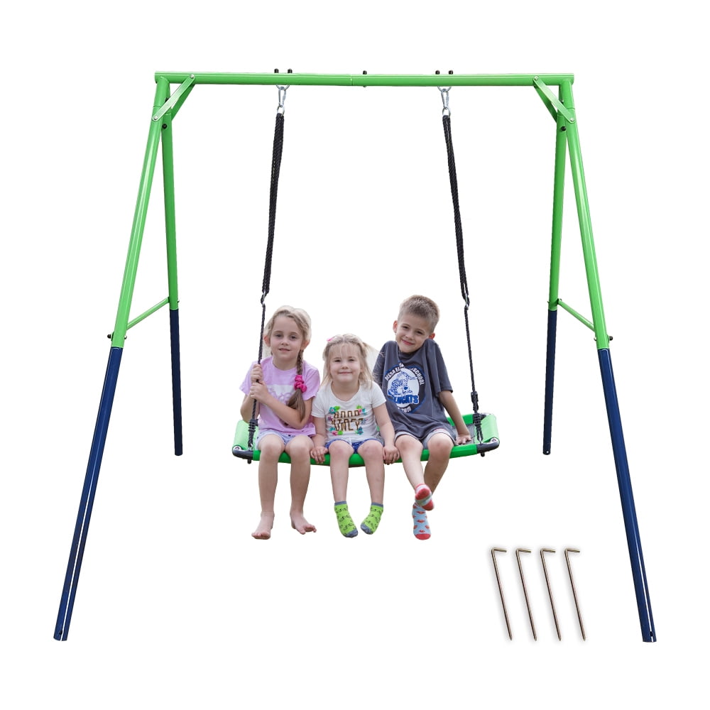 Buy JumpTastic Kids Swing Set with Swing, Sturdy Stable Swing Frame Set