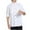 White, variant on GigrtiJin Mens Long Sleeve Cardigan Shirt Solid Color Stand-Up Collar Button down Shirts Jackets with Pocket