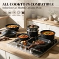 thumbnail image 4 of Kikcoin Ceramic Pots and Pans Set, 24-Piece Nonstick Cookware Set with Detachable Handles, Stackable Titanium Pots Set for Kitchen, Induction and Dishwasher Safe, Black, 4 of 11