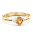 thumbnail image 1 of Birthstone Oval Ring with Shoulder Accents - Citrine (November), 1 of 5
