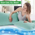 thumbnail image 4 of SUTENGDA GOGREEN Bamboo Waterproof Pillow Protector  Breathable Pillow Cover  Cooling Pillow Case Protector with Zipper  Super Soft Pillow Case Cover with Zipper (4 Packs  Standard 20”x26, 4 of 7