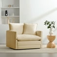 thumbnail image 6 of Chenille Oversized Chair with Ottoman - 39”W Big Comfy Reading Chair and Ottoman Set, Lounge Chair for Living Room, Bedroom, Kids Room, Reading Nook, Family Room, Sand Beige, 6 of 6