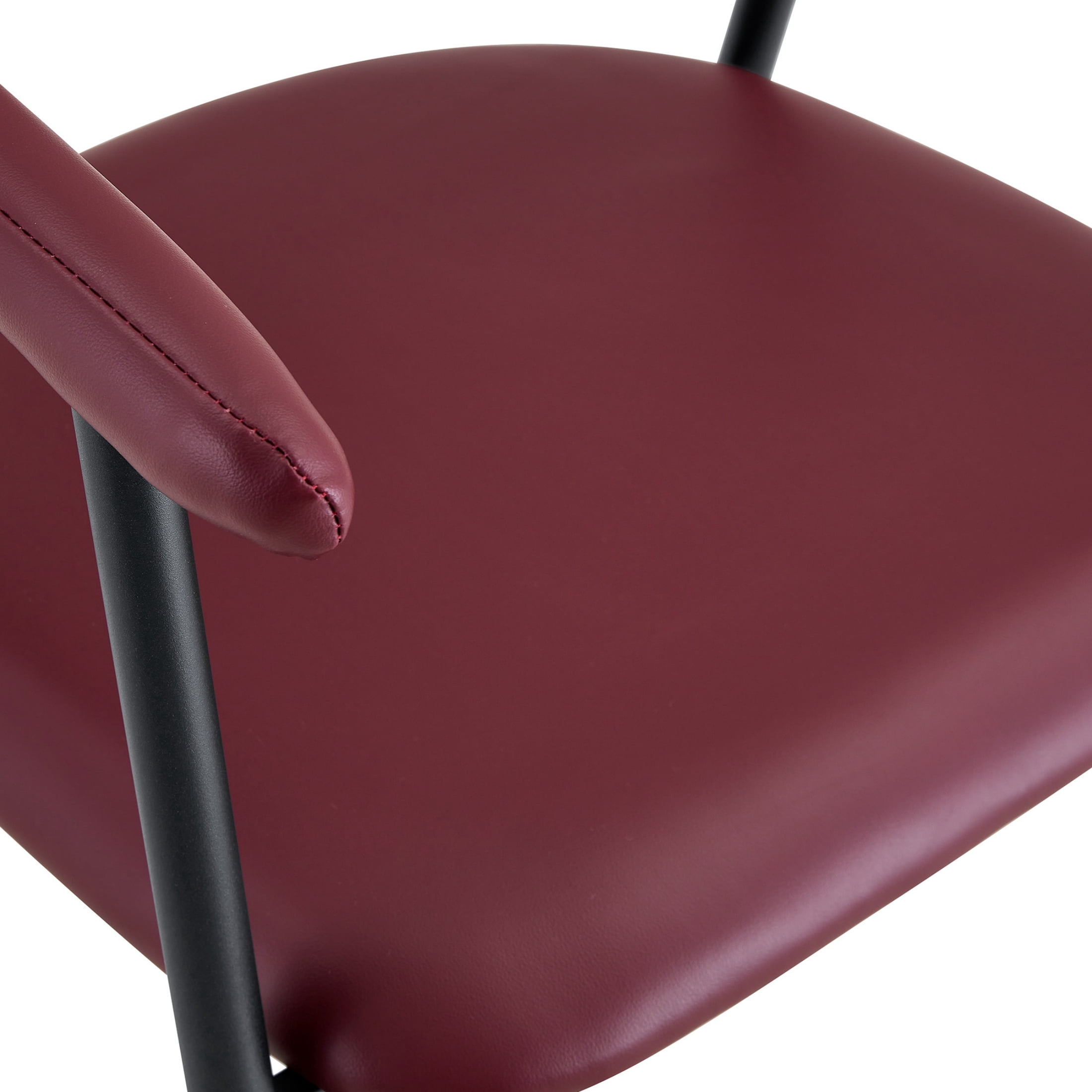 Vinform Upholstered Dining Chairs Set of 4, PU Leather Dining Room Chairs, Burgundy