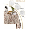 thumbnail image 3 of Brown Flowers Tablecloth Rectangle Table Cloth 60x120, Waterproof Tablecloth Outdoor Table Cloth, Vintage Farmhouse Floral Leaves Vines Washable Table Cover for Kitchen Dinning Party, 3 of 8