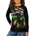 thumbnail image 2 of DISNIMO American Flag Tractor Shirt Boys Long Sleeve T Shirts Size 3-4 Boys Clothes Long Sleeve Shirts Soft Tee Shirts Kids Crew Neck Tshirt Boys Fall Tops for s Tshirts Boys Casual Wear, 2 of 7
