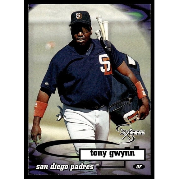 1998 SkyBox Dugout Axcess Baseball Card Tony Gwynn Padres #43