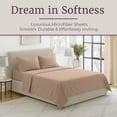 thumbnail image 5 of Somerset Home Brushed Microfiber Sheet Set-4 Piece Bed Linens-Fitted & Flat Sheets, Plus 2 Pillowcases (King, Taupe), 5 of 6