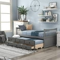 thumbnail image 4 of Harper & Bright Designs Contemporary Wood storage Full Daybed with Trundle White, 4 of 13