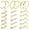Golden -21pc, variant on Double Open Stack CZ Nose Ring Hoop, 316L Surgical Steel Hinged Clicker 16G 18G 20G for Helix Tragus Daith Conch Cartilage Septum Piercing