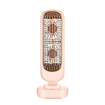 

Midsumdr Portable Fan Tower Fan 3 Speeds Retro Desktop Small Fan USB Rechargeable Strong Wind Mute Desktop Fan for Summer Office Home Bedroom