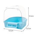 thumbnail image 2 of Pet Bird Bath Box Lovebirds Medium Birds Bird Parrot Bathing Tub Container Small Birds Parakeets Caged Parrot Bathing Tub Blue, 2 of 9