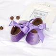 thumbnail image 3 of Infant Baby Girls Mary Jane Shoes Soft Sole Ballet Slippers Bow Princess Newborn Dress Wedding Flat Shoes, 3 of 6