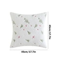 thumbnail image 3 of Christmas Tree Pillow Cover with Embroidery for Sofa and Bed - Soft Polyester with Hidden Zipper for Easy Change, 3 of 6
