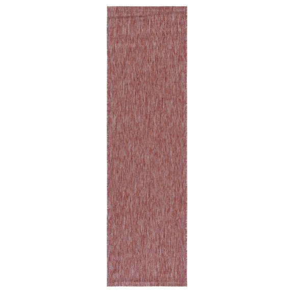 Safavieh Courtyard Mitre Geometric Indoor/Outdoor Runner Rug, Red/Red, 2'3" x 12'