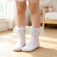 thumbnail image 2 of Abcomgle Girls Ruffle Socks 10-12 Years Old, Big Ruffle Socks | Girls Princess Eyelet Lace Sock, Comfortable Cotton Frilly Sock for Daily Wear Multicolor, 2 of 6