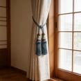 thumbnail image 2 of Curtain Tiebacks Handmade Decorative Curtain Holdbacks Rope with Tassel Curtain Pendant Rope Adjustable Ties Door Curtain Decorative, 2 of 4