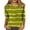 Green/Striped, variant on WTXUE T-Shirts 3/4 Sleeve, Crew Neck Shirts for Women's Button up 3/4 Length Sleeve T Shirt Top Striped Casual Tops for Women Green/Striped M