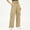 Khaki, variant on Vivianyo HD Women's Cargo Trousers, Drawstring Elastic Waist Wide Leg Pants with Multi Pockets for Women, Women's Navy, Sizes S-3XL
