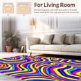 thumbnail image 2 of ODIKA 8'x10' Machine Washable Non-Slip Area Rug, Stripe Wavy Design High Traffic Rug, Pink, 396068, 2 of 5