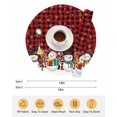 thumbnail image 6 of 13 Inch Round Placemats Set of 4, Red Buffalo Plaid Snowman Non Slip Heat Insulation PP Table Mats, Christmas Winter Snowflake Xmas Washable Place Mats for Kitchen Dining Party Table Decor, 6 of 7