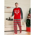 thumbnail image 6 of Matching Family Pajamas Sets Christmas PJ's Letter Plaid Printed Long Sleeve Tee and Bottom Loungewear or One-Piece Jumpsuit, 6 of 9