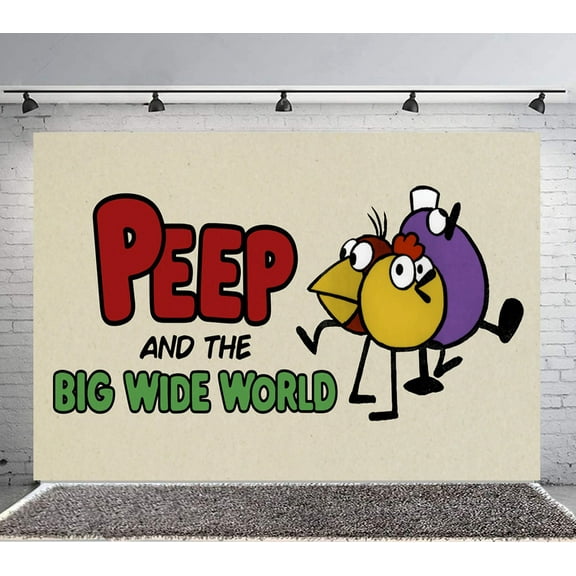 peep and the big wide world Backdrop Banner Party Supplies Poster Movie Theme Background for Photography Birthday Decorations