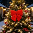 thumbnail image 4 of Christmas Wreath Bow, Christmas Tree Bows Xmas Bows Decoration Bows- Christmas Tree Pendants And Ornaments, 4 of 5