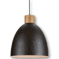 thumbnail image 5 of Bouclair Black Metal and Wood Ceiling Lamp, 5 of 5