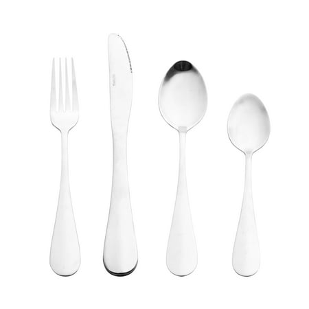 Eating Utensils - International Silver Lets Eat 16 Piece Stainless Steel Flatware Set