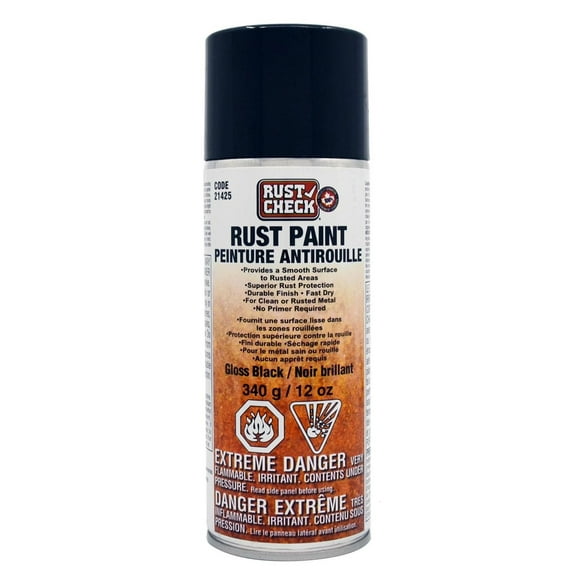 Rust Check Rouiller la peinture - noir brillant 340g Rouiller la peinture