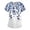 Dark Blue, variant on Scrub Shirts for Women Working Tops Floral V Neck Short Sleeve Scrubs