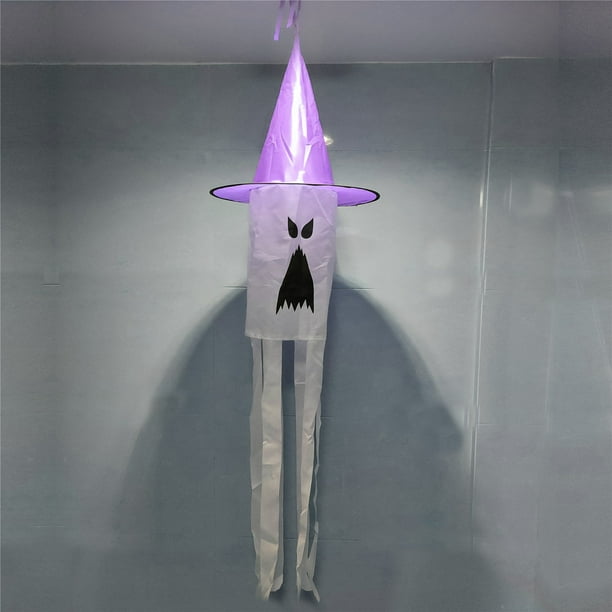 Fantasma de Halloween Bandera Halloween Decoración para el hogar Decoración Luz brillante Manga de viento Wmkox8yii HFSH7299