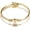 Gold - D, variant on Heart Initial Bracelet for Women, Stainless Steel Letter Cable Wire Cuff Bracelet, Adjustable A-Z Monogram Bangle Jewelry Gifts for Her