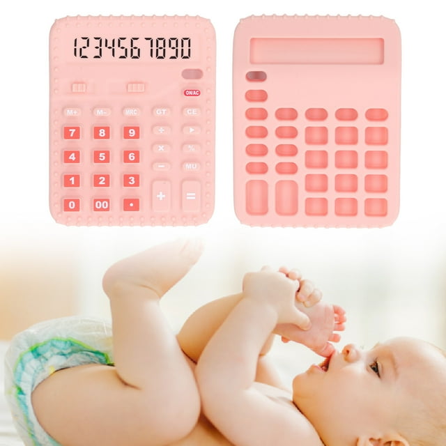 Calculator Baby Toy, Soft Silicone Infant Teething Sensory Toy With Sensory Development Hand Eye Coordination