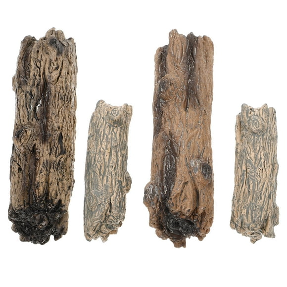 unbranded 4Pcs Tiny Landscape Decoration Resin Tree Stump Model in Trunk Shape for Model Enthusiasts and Artists