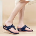 thumbnail image 2 of Ecetana Womens Wedge Sandals with Arch Support Shoes Summer Massage Function Casual Sandals, 2 of 5