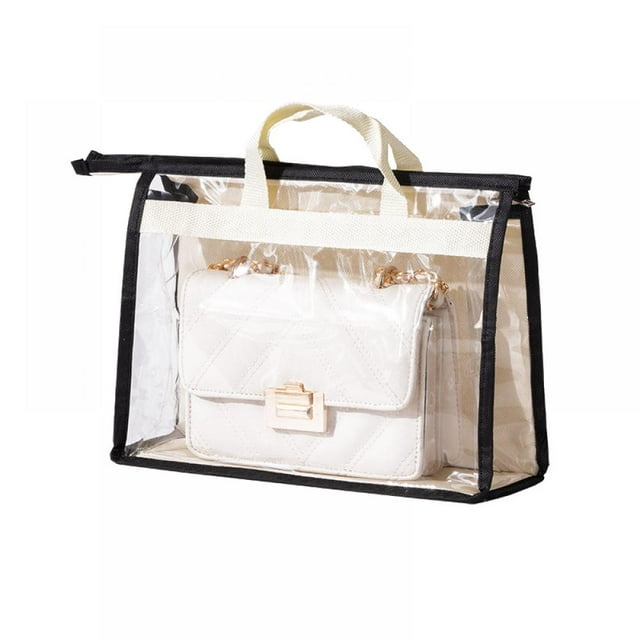 Summark Breathable Moisture-proof Bag Dust Bag For Handbag Wardrobe Sealed Leather Bag Dust Cover For Women Bag Transparent Hanging Bag