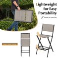thumbnail image 7 of Costway Set of 2 Outdoor Bar Chair Folding Bar Height Stool with Metal Frame Coffee, 7 of 7