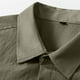 thumbnail image 4 of Blusa y camisa de manga larga con cuello vuelto para hombre, informal, de color liso, con bolsillos, de manga larga y cuello vuelto, de poliéster., 4 of 7