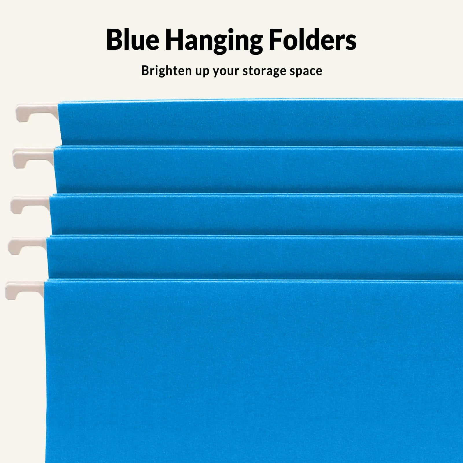 Hanging File Folders Legal Size  Blue 25 Pack 1/5-cut Tabs Stay Organized For Your Home And Office Bulk Documents