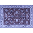 thumbnail image 1 of Ahgly Company Machine Washable Indoor Rectangle Persian Blue Traditional Area Rugs, 2' x 4', 1 of 4